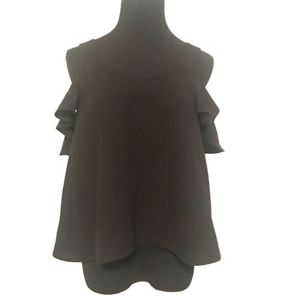 NWT TopShop black off shoulder top SZ US 4 - Picture 3 of 10